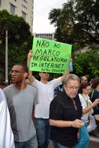 A campanha contra o Marco Civil da Internet, chamada de censura pelos manifestantes, não conseguiu impedir sua aprovação na Câmara